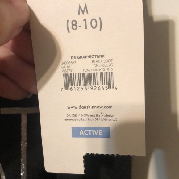 Danskin Now active top. Train, rest, repeat tank top. Size M - Picture 5 of 7